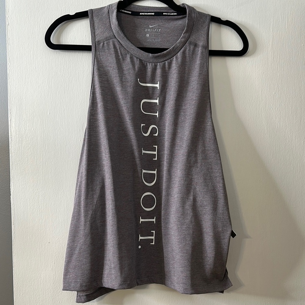 Nike Gray Muscle Tee with Boxy Relaxed Fit
